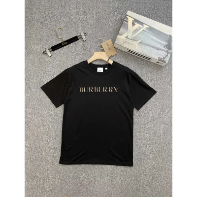 Футболка Burberry Checkered Lettering "Black" фото № 5