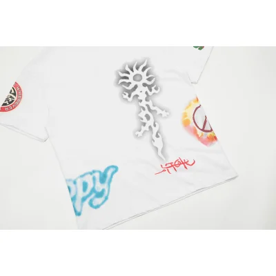 Футболка Cactus Jack Merch Utopia Be Happy and Peace "White" фото № 6