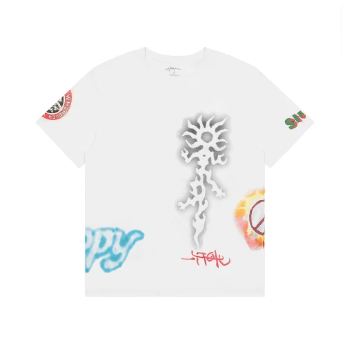 Футболка Cactus Jack Merch Utopia Be Happy and Peace "White"
