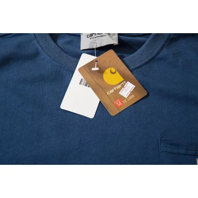 Футболка Carhartt Cotton With A Logo On The Pocket "Blue" фото № 2