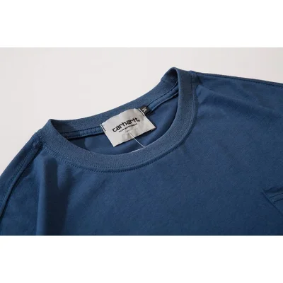 Футболка Carhartt Cotton With A Logo On The Pocket "Blue" фото № 9