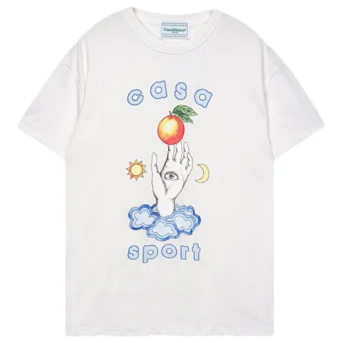 Футболка Casablanca Hand With Apple Front Print "White"