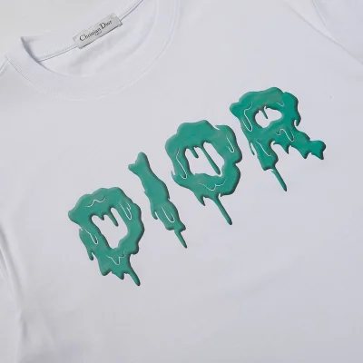 Футболка Christian Dior Leaking Logo "White" фото № 6