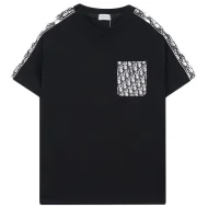Футболка Christian Dior Front Pocket And Sleeves Decorated By Logo Symbols "Black"