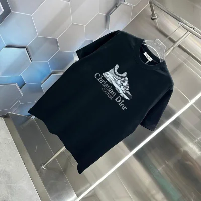 Футболка Christian Dior One Sneaker Frontside Logo "Black" фото № 5