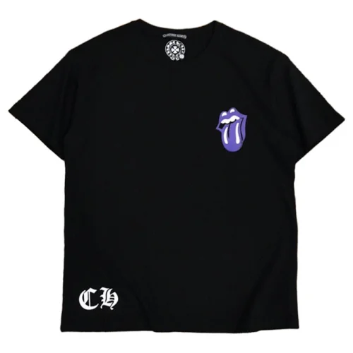 Футболка Chrome Hearts Rolling Stones Logos "Black"