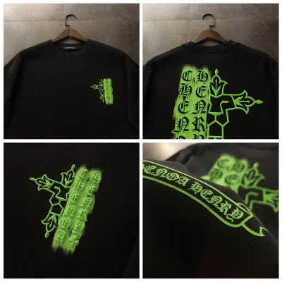 Футболка Chrome Hearts Vertical Inscription "Black" фото № 2