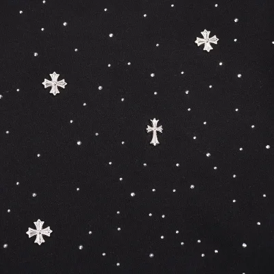 Футболка Chrome Hearts Decorated With Diamonds "Black" фото № 4