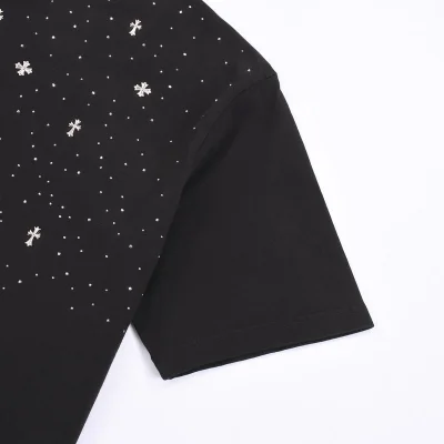 Футболка Chrome Hearts Decorated With Diamonds "Black" фото № 6