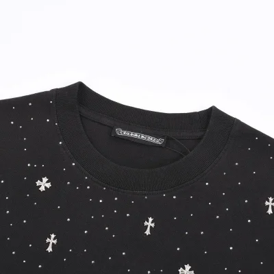 Футболка Chrome Hearts Decorated With Diamonds "Black" фото № 7