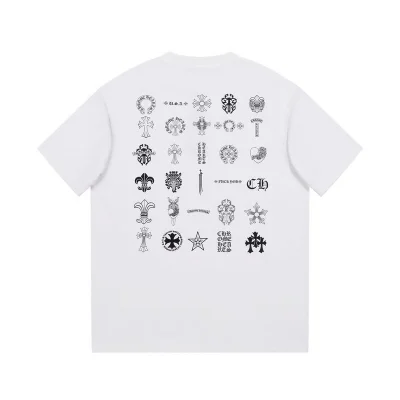 Футболка Chrome Hearts With Small Logos On The Back "White" фото № 3