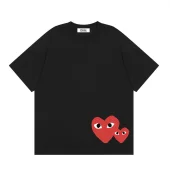 Футболка Comme des Garçons Play Heart Eyes with Contrast "Black"