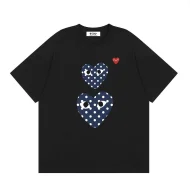 Футболка Comme des Garçons Play Polka Dots Heart Eyes "Black"