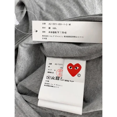 Футболка Comme des Garçons Play Black Heart "Gray" фото № 7