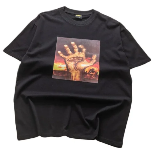 Футболка Corteiz Chisel Hands Before Fire "Black"