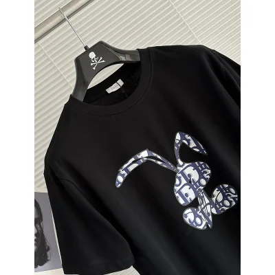 Футболка Dior Logo Rabbit - Beauty Print "Black" фото № 3