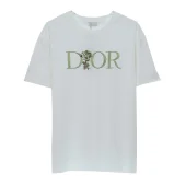 Футболка Dior Logo With Flower "White"
