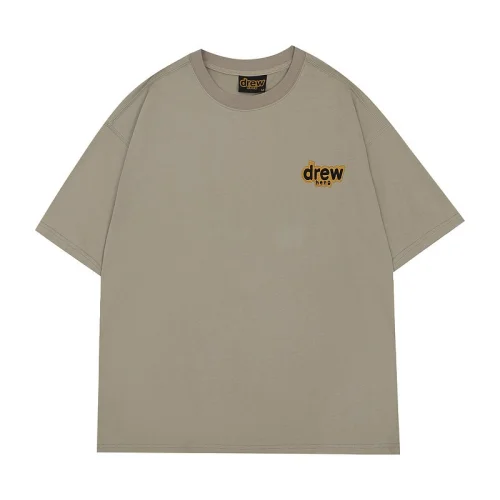 Футболка Drew House With A Black And Yellow Text Logo "Gray/Brown"