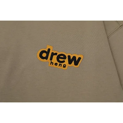 Футболка Drew House With A Black And Yellow Text Logo "Gray/Brown" фото № 4