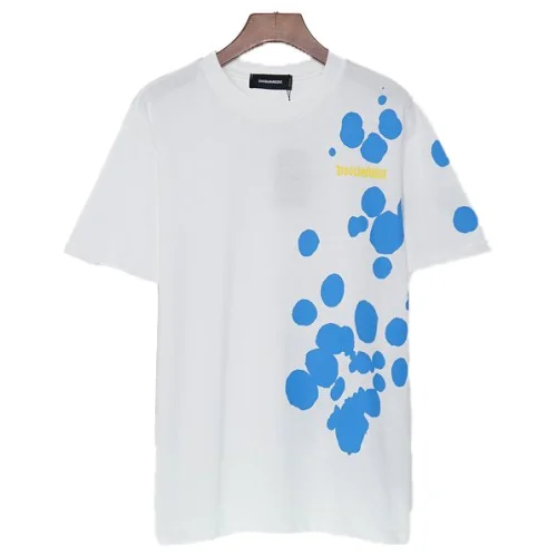 Футболка Dsquared2 Colored Paint Spots "White, Blue"