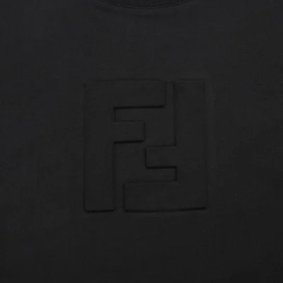 Футболка Fendi Logo Embossing Style "Black" фото № 5