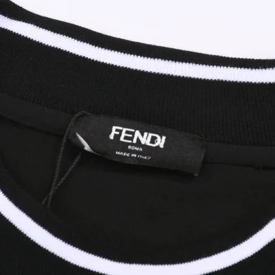 Футболка Fendi Logo Embossing Style "Black" фото № 7