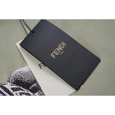 Футболка Fendi Bear With Glasses And Cap "Green" фото № 4