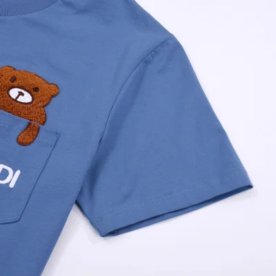Футболка Fendi Looking Bear "Blue" фото № 6