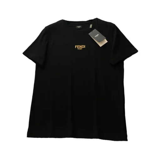 Футболка Fendi With Yellow Logo "Black"