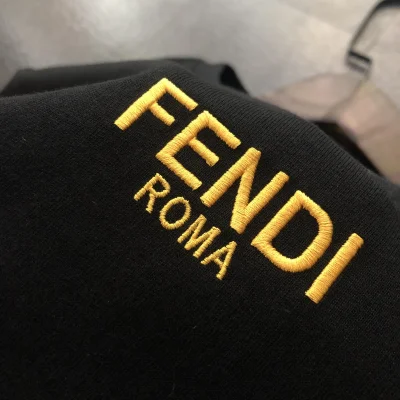 Футболка Fendi With Yellow Logo "Black" фото № 9