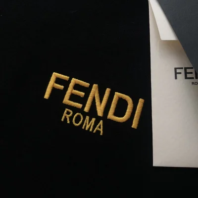 Футболка Fendi With Yellow Logo "Black" фото № 7