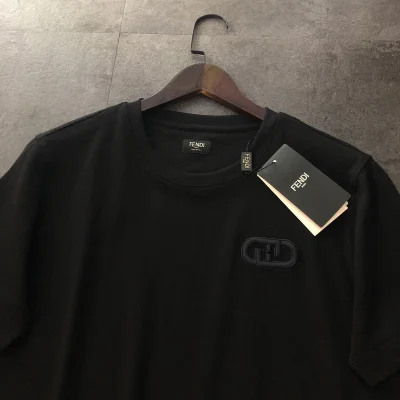 Футболка Fendi With Logo Of Woven Letters "Black" фото № 2 Футболка Fendi With Logo Of Woven Letters "Black" фото № 2