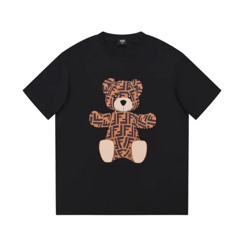 Футболка Fendi With A Happy Bear Toy Print "Black"