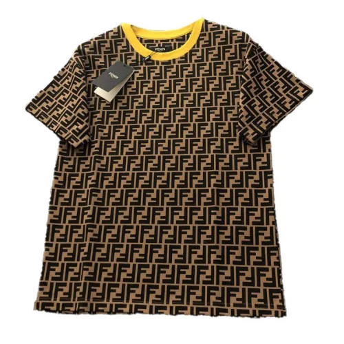 Футболка Fendi With Yellow Turnover "Brown"