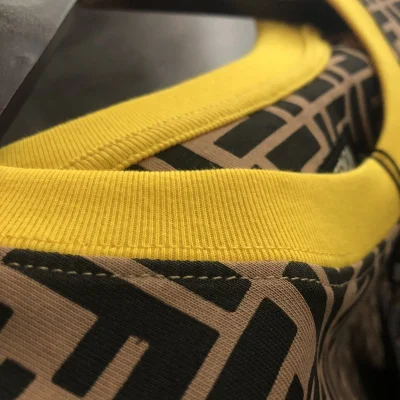Футболка Fendi With Yellow Turnover "Brown" фото № 6 Футболка Fendi With Yellow Turnover "Brown" фото № 6
