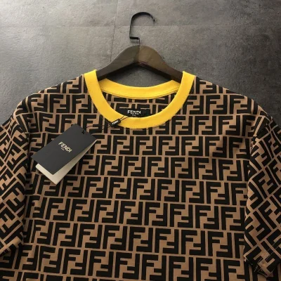 Футболка Fendi With Yellow Turnover "Brown" фото № 8 Футболка Fendi With Yellow Turnover "Brown" фото № 8