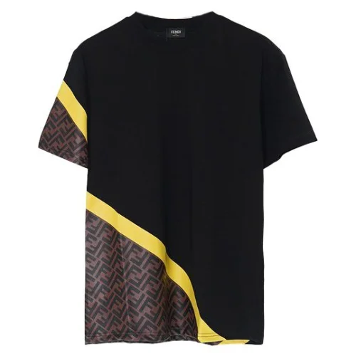 Футболка Fendi Three Colors With Brand Print "Black"