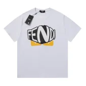 Футболка Fendi Inscription In The Fish Eye Style "White"