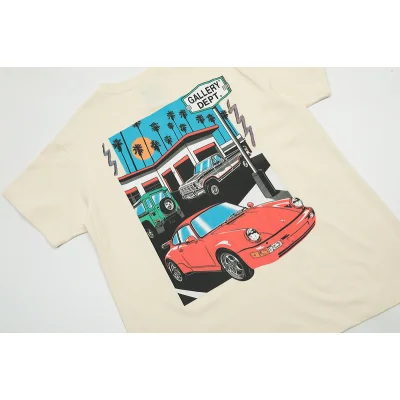 Футболка Gallery Dept With A Car Print "Beige" фото № 6