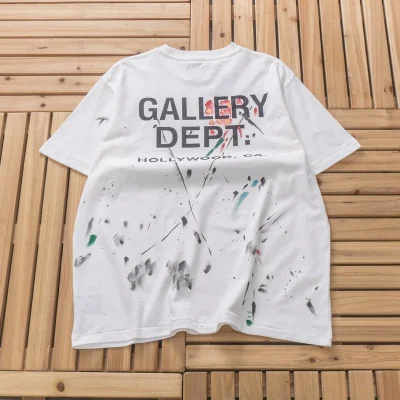 Футболка Gallery Dept Multicolored Brush Strokes "White" фото № 2