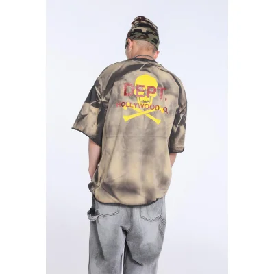 Футболка Gallery Dept Yellow Scull «Khaki» фото № 5