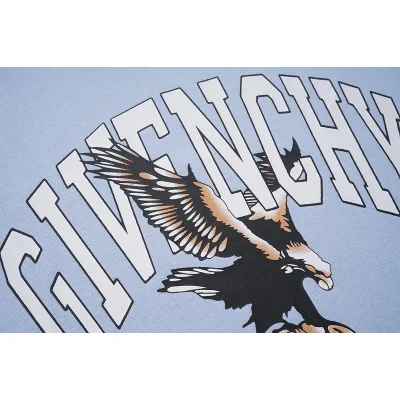 Футболка Givenchy An Eagle Carrying Skulls "Blue" фото № 9