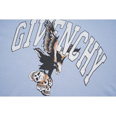 Футболка Givenchy An Eagle Carrying Skulls "Blue" фото № 8