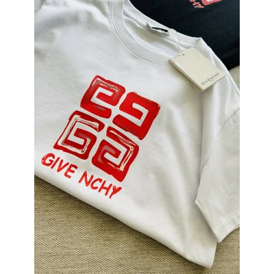 Футболка Givenchy With Big Red Logo "White" фото № 2