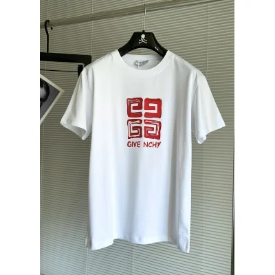 Футболка Givenchy With Big Red Logo "White" фото № 4