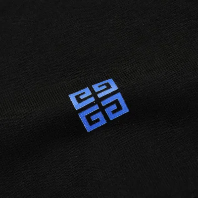 Футболка Givenchy With Blue Text Logo "Black" фото № 2