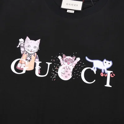 Футболка Gucci Cats "Black" фото № 2