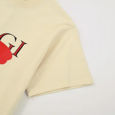 Футболка Gucci Red Tulips "Beige" фото № 7