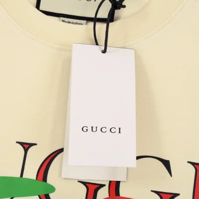 Футболка Gucci Red Tulips "Beige" фото № 3