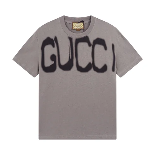 Футболка Gucci X Balenciaga With A Print Of Two Logos "Brown/Gray"